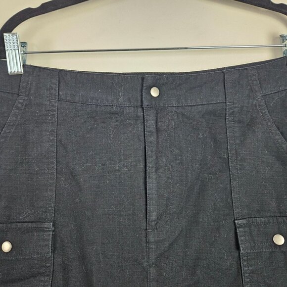 Dockers Womens Black Cotton Skirt Size 12 With Pockets Stylish - Picture 4 of 6